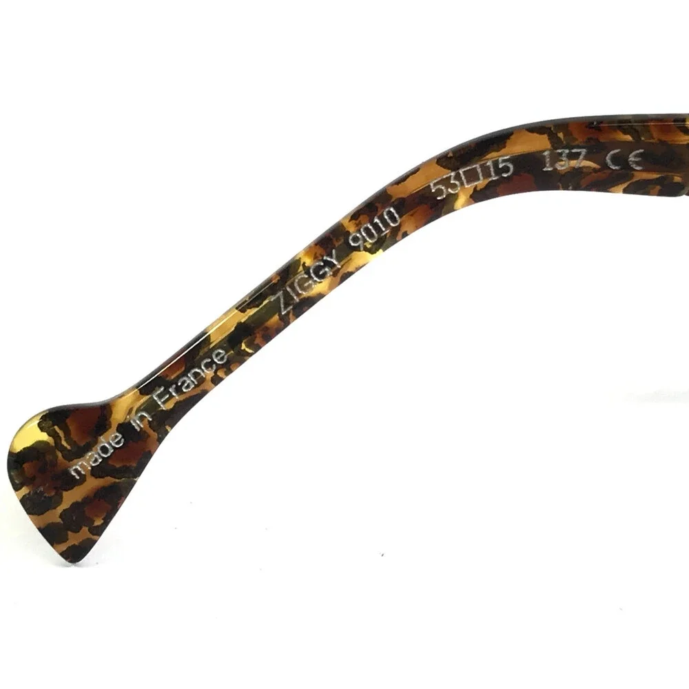 BOZ Eyeglasses Frames ZIGGY 9010 Panther White Brown Argyle Arms 53-15-137